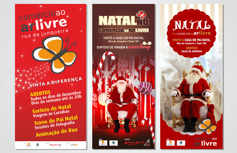 Flyers de Natal - Comércio ao Ar Livre